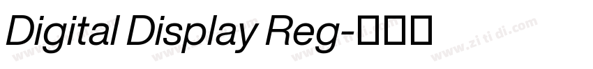Digital Display Reg字体转换